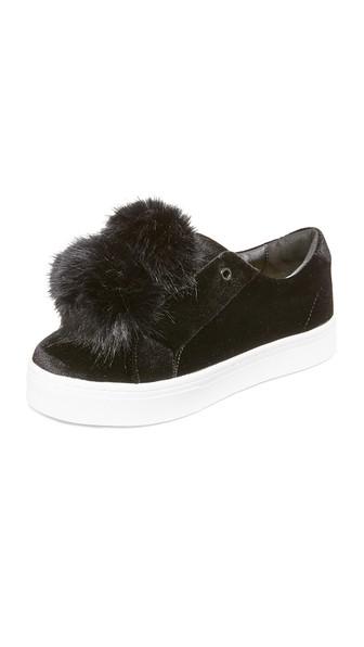 Sam Edelman Leya Velvet Pom Pom Sneakers