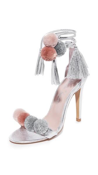 Alameda Turquesa Anna Pom Pom Wrap Sandals