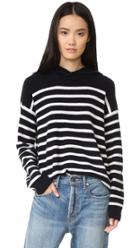 Vince Striped Cashmere Hoodie