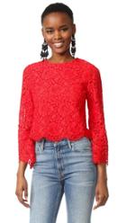 Alice Olivia Pasha Bell Sleeve Lace Blouse