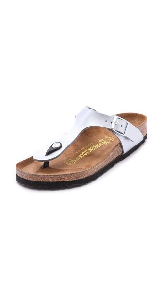 Birkenstock Gizeh Thong Sandals - Silver