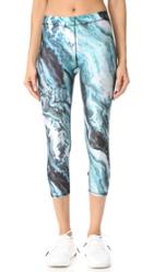 Terez Marble Performance Capri Leggings