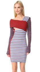 Msgm Asymmetrical Knit Dress