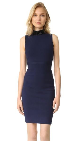 Milly Beaded Collar Sheath Dress