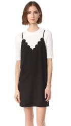 English Factory Basic 2 Fer Dress With Scallop Detail