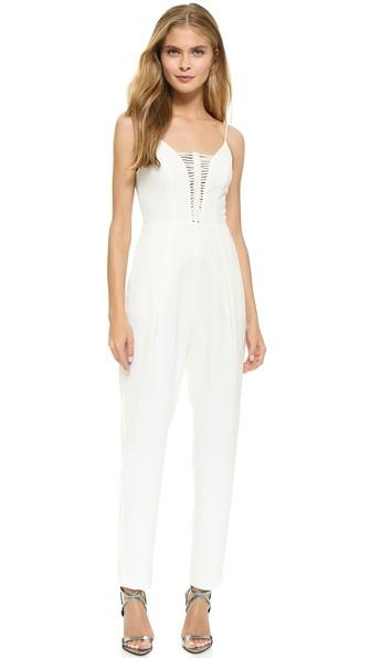 Zimmermann Crepe Braid Jumpsuit - Winter White