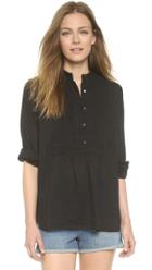 Nili Lotan Tuxedo Peasant Shirt