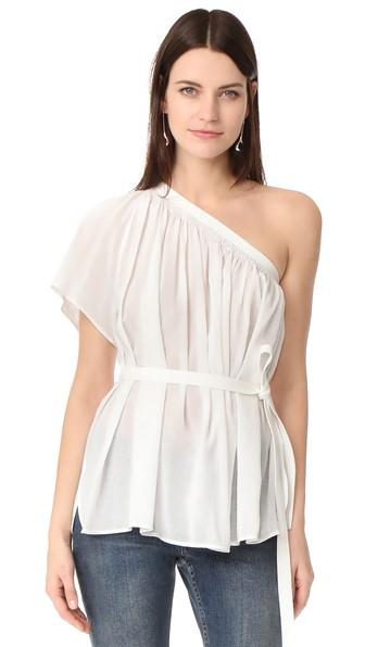 Helmut Lang Gauze Asymmetrical Top