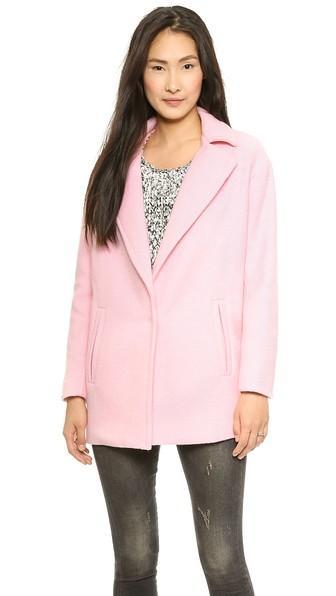 J.o.a. Oversized Coat With Big Lapels - Pink