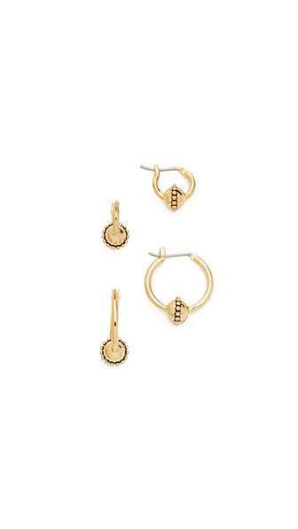 Luv Aj The Baroque Hoop Huggie Set