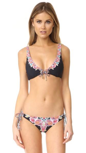 Red Carter Bohemian Breeze Lace Front Bikini Top