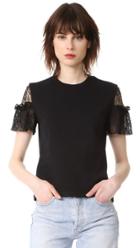 Mcq Alexander Mcqueen Lace Sleeve Top