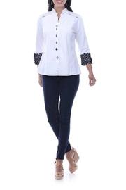  Pleated Button Up