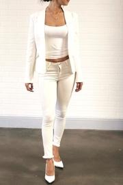  White Open Blazer