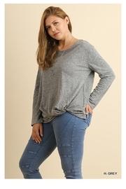  Gray Knot Top