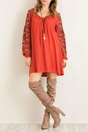  Rust Aztec Dress