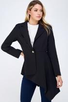  Fitted Asymmetrical Blazer