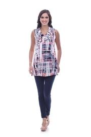  Abstract Cowl Tunic