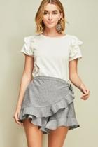  Pinstripe Wrap Skort
