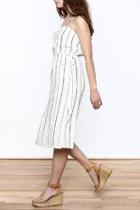  Stripe Strapless Dress