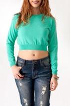  Jade Crop Sweater