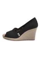  Black Canvas Wedge