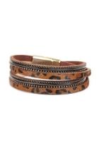  Leopard-magnetic Lock-bracelet