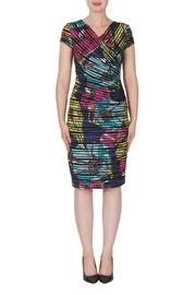  Faux Wrap Print Dress