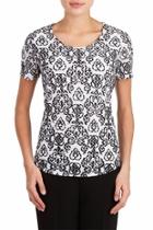  Black Scroll Top