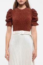  Ruched Short Sleeves Top