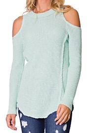  Coldshoulder Waffle Top