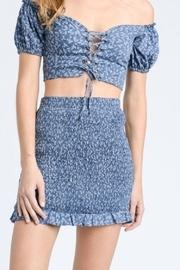  Blue Smocked Skirt