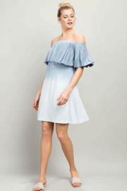  Dip Dyed Off The Shoulder Flounce Dress