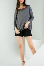  Knit Sweater With Neckline Detailes