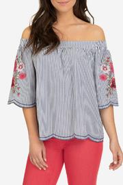  Off Shoulder Embroidered Blouse
