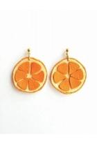  Leather Orange Earrings