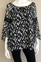  Dotted Peasant Top