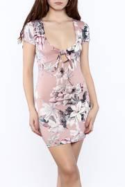  Floral Knot Tie Dress