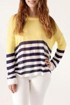  Contrast Stripe Sweater