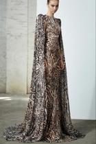  Alex-leopard Long-cape Gown