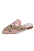  Blush Embroidered Mule