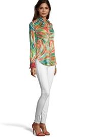  Swirl Print Blouse