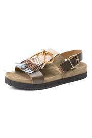  Fringe Sandal Brown