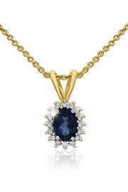  Sapphire Halo Necklace