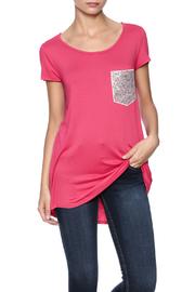  Fuchsia Sequin Pocket Tee