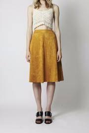  Mustard Suede Skirt