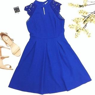  Blue Dress With Lace
