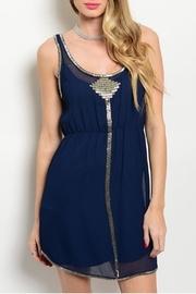  Navy Embellished Dress