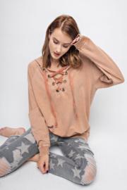  Laced Up Front Sweatshirt