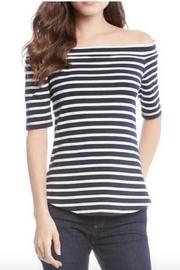  Stripped Cap-sleeve Top
